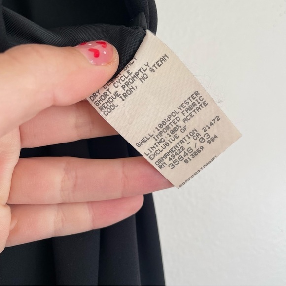 Jessica McClintock Gunne Sax y2k vintage little back dress mini short roses 4 - Picture 13 of 14